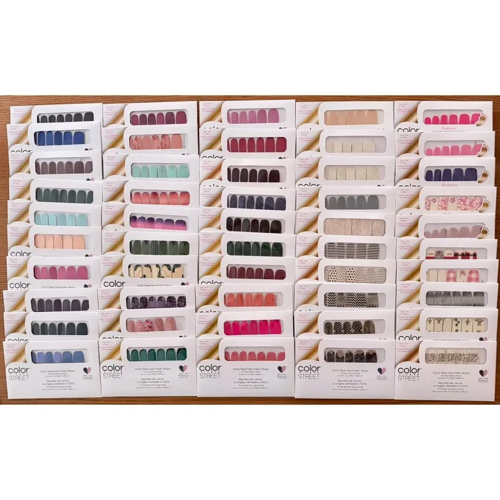 Lot Of 50 Color Street Nail Polish Strips Many Different Colors New Sealed Lot F - Picture 1 of 7